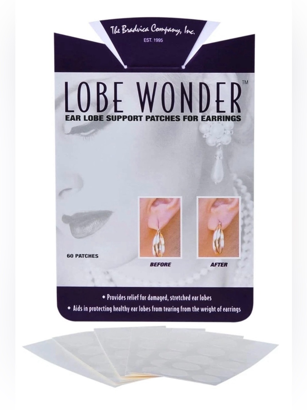 BRAND NEW Lobe Wonder Ear Lobe Support Patches – 60 Pack